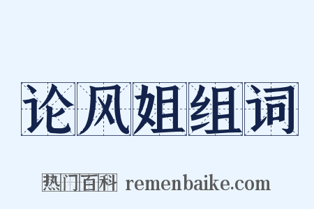 论风姐组词是什么意思的图片